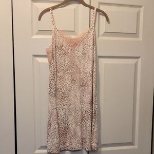 Soma Leopard Print Lace Trim Chemise